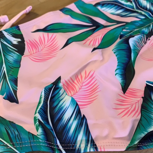Pink Tropical Print High Waist Micro Triangle Lined Bikini - Picture 9 of 13
